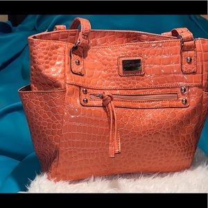 Faux Aligator Print Tote